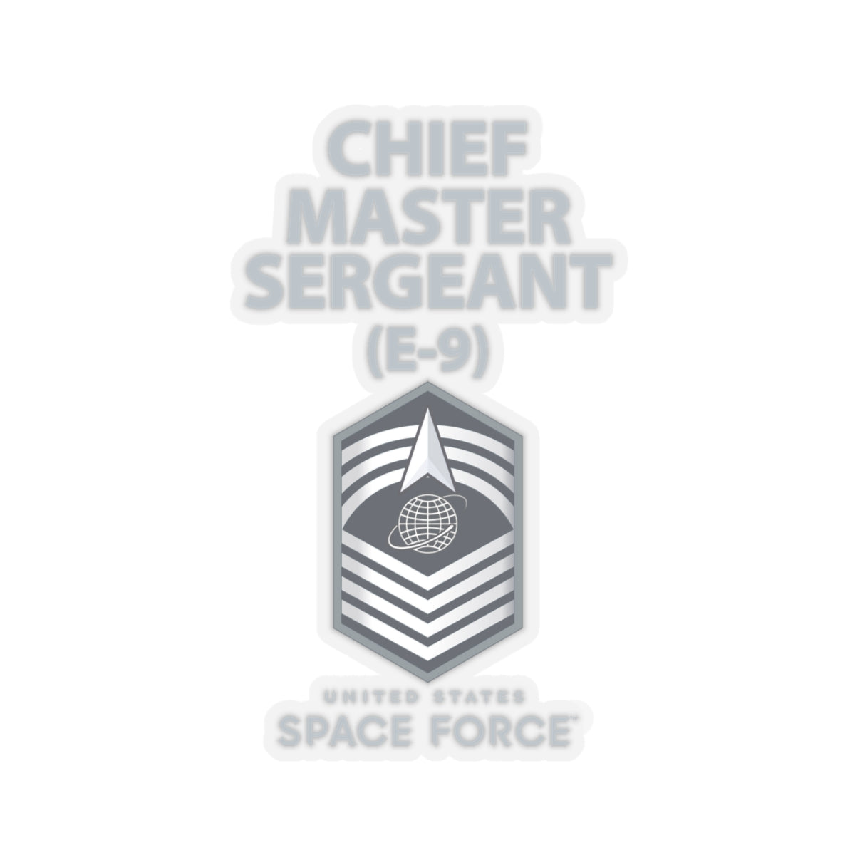 Kiss-Cut Sticker - USSF - E9 Chief Master Sergeant - US Space Force