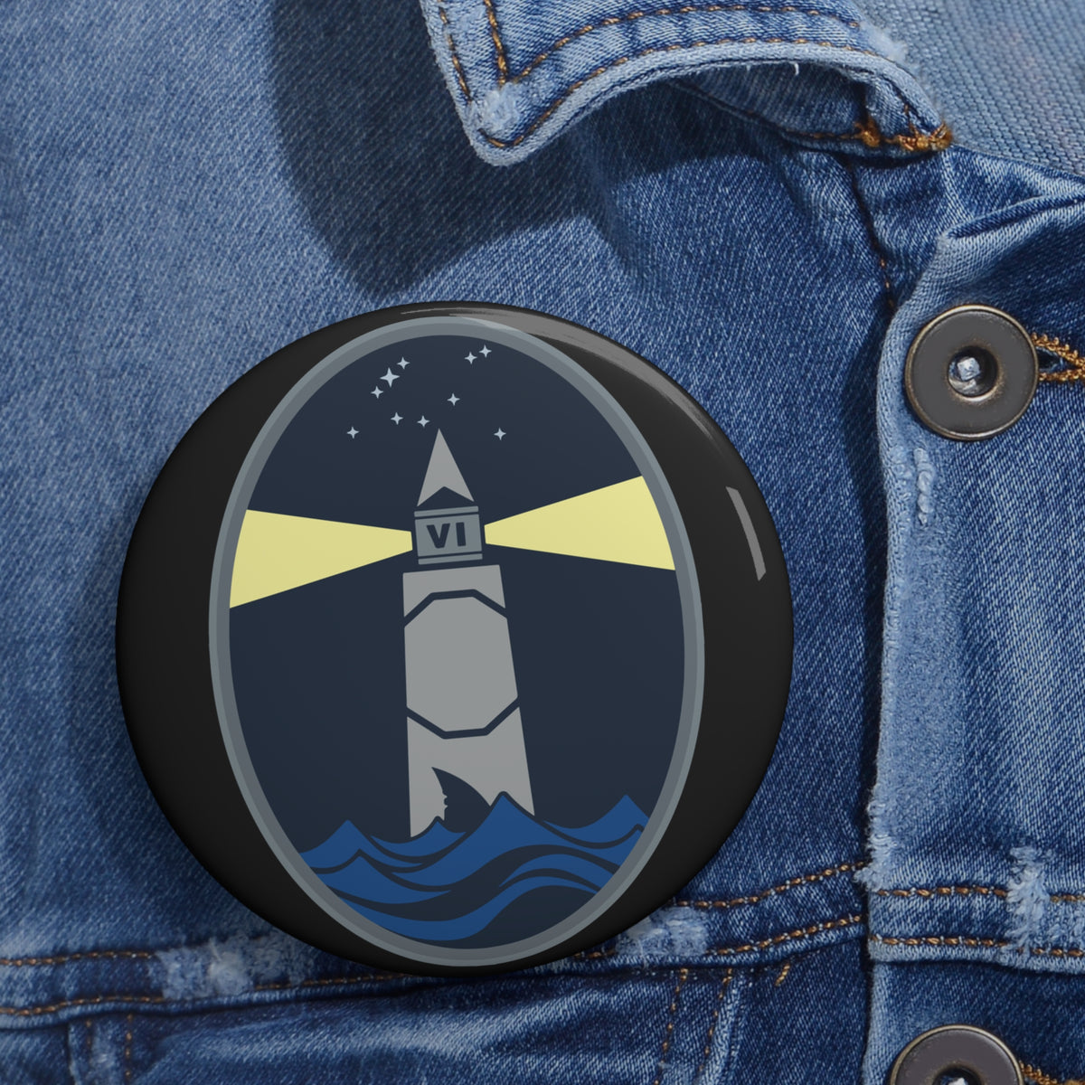 Custom Pin Button - USSF - 6th Space Warning Squadron wo txt