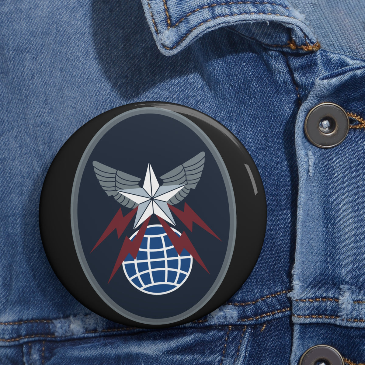 Custom Pin Button — USSF - 4th Space Operations Squadron wo txt X 300
