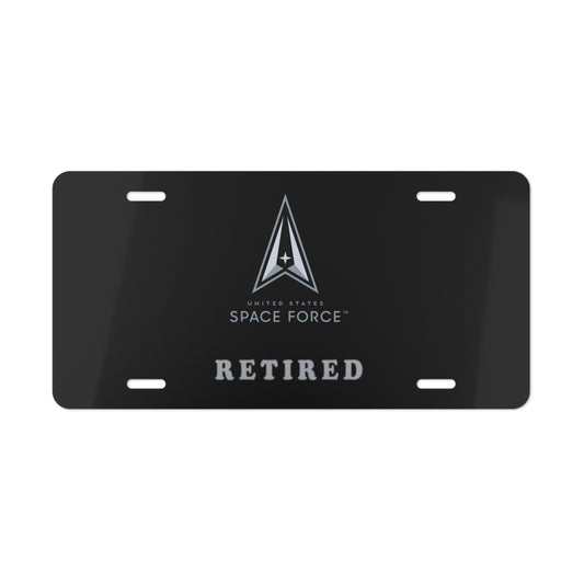 Vanity Plate - USSF - Space Force - Retired