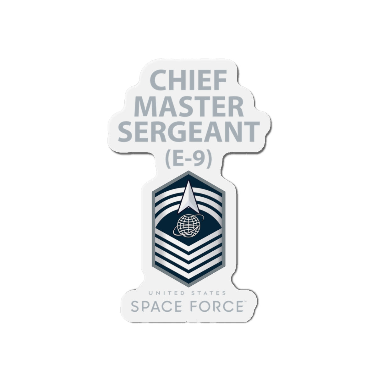 Die-Cut Magnet - USSF - E9 Chief Master Sergeant - US Space Force