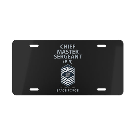License Plate - USSF - E9 Chief Master Sergeant - US Space Force