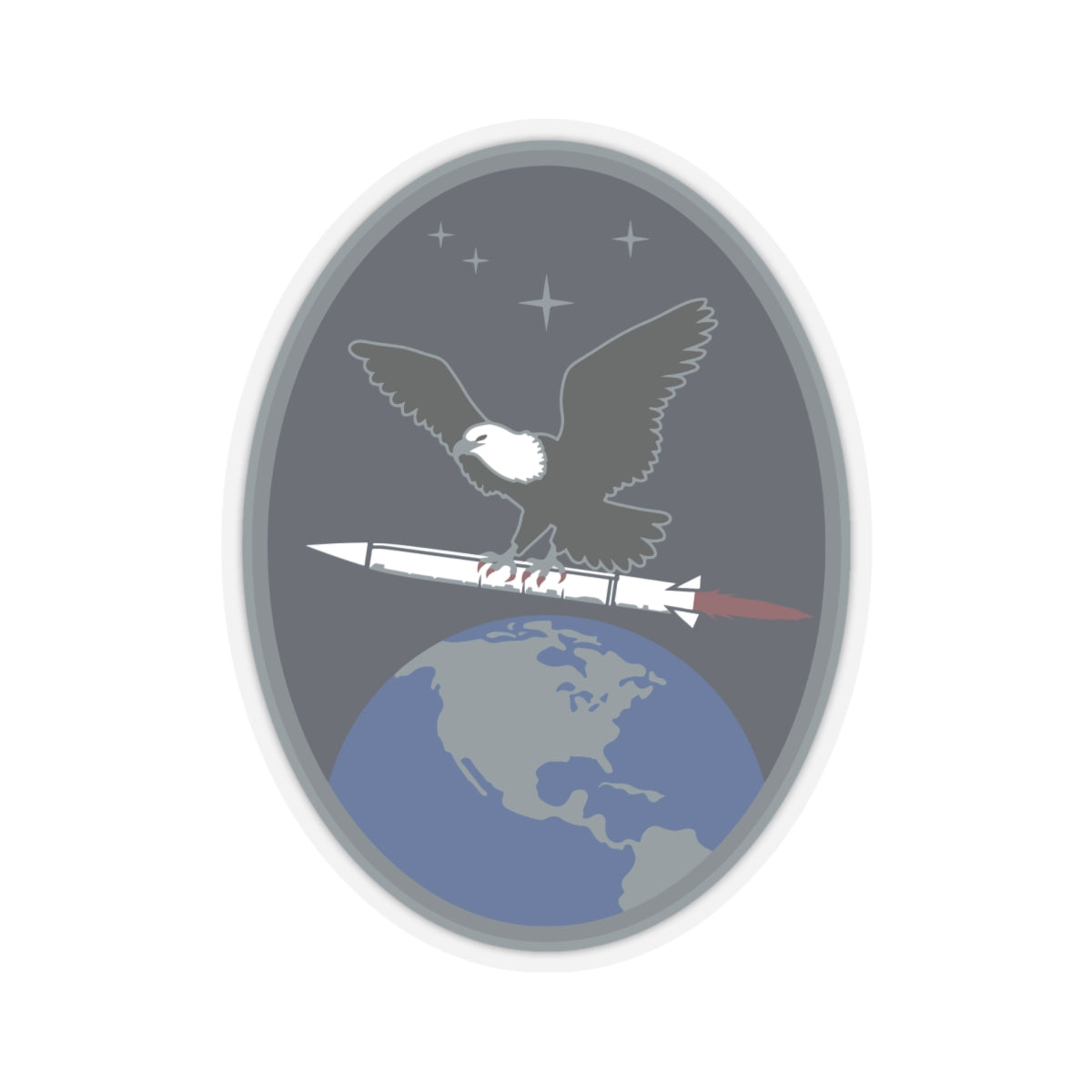 Kiss-Cut Sticker - USSF - 2nd Space Warning Squadron wo txt X 300