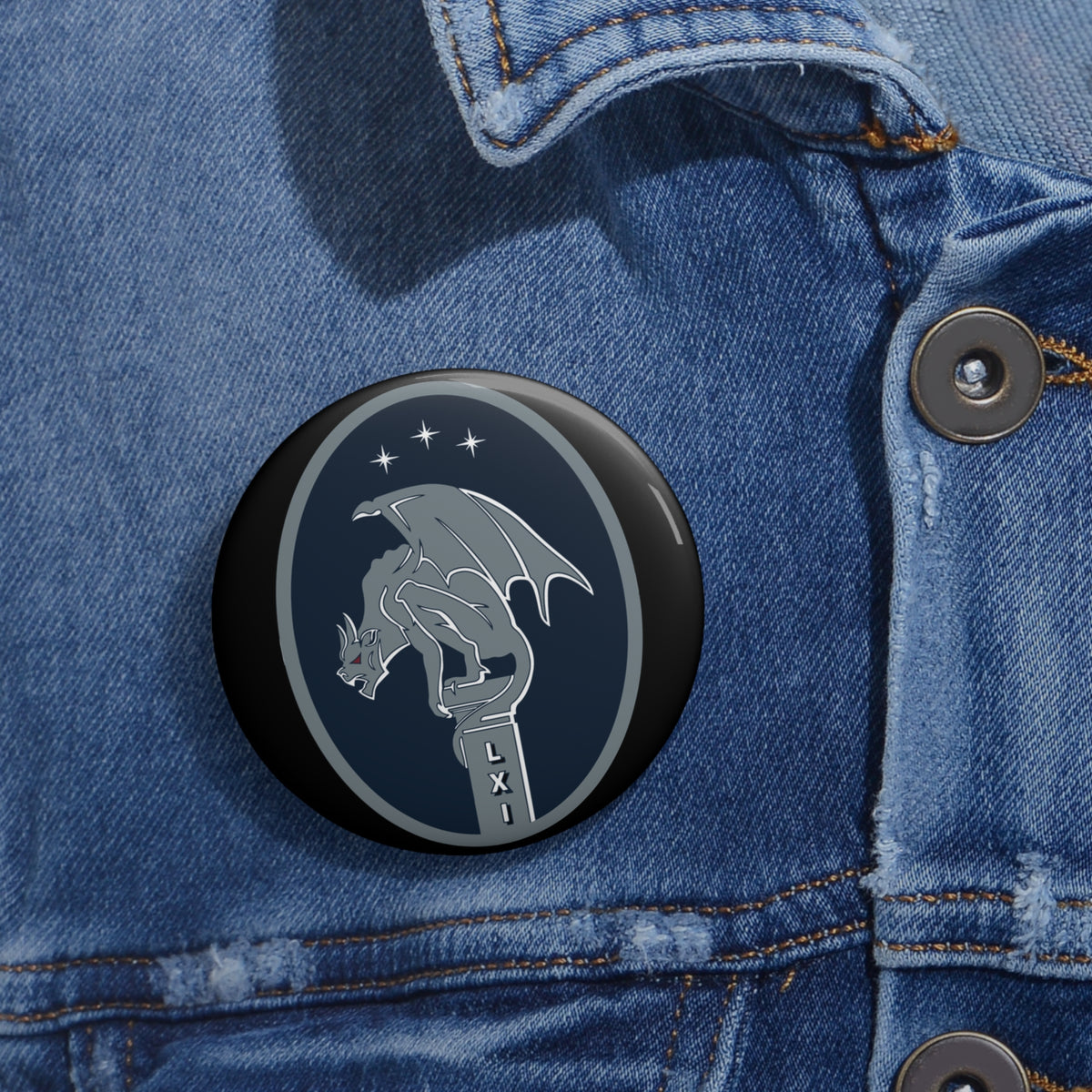 Custom Pin Button - USSF - 61st Cyberspace Squadron wo txt