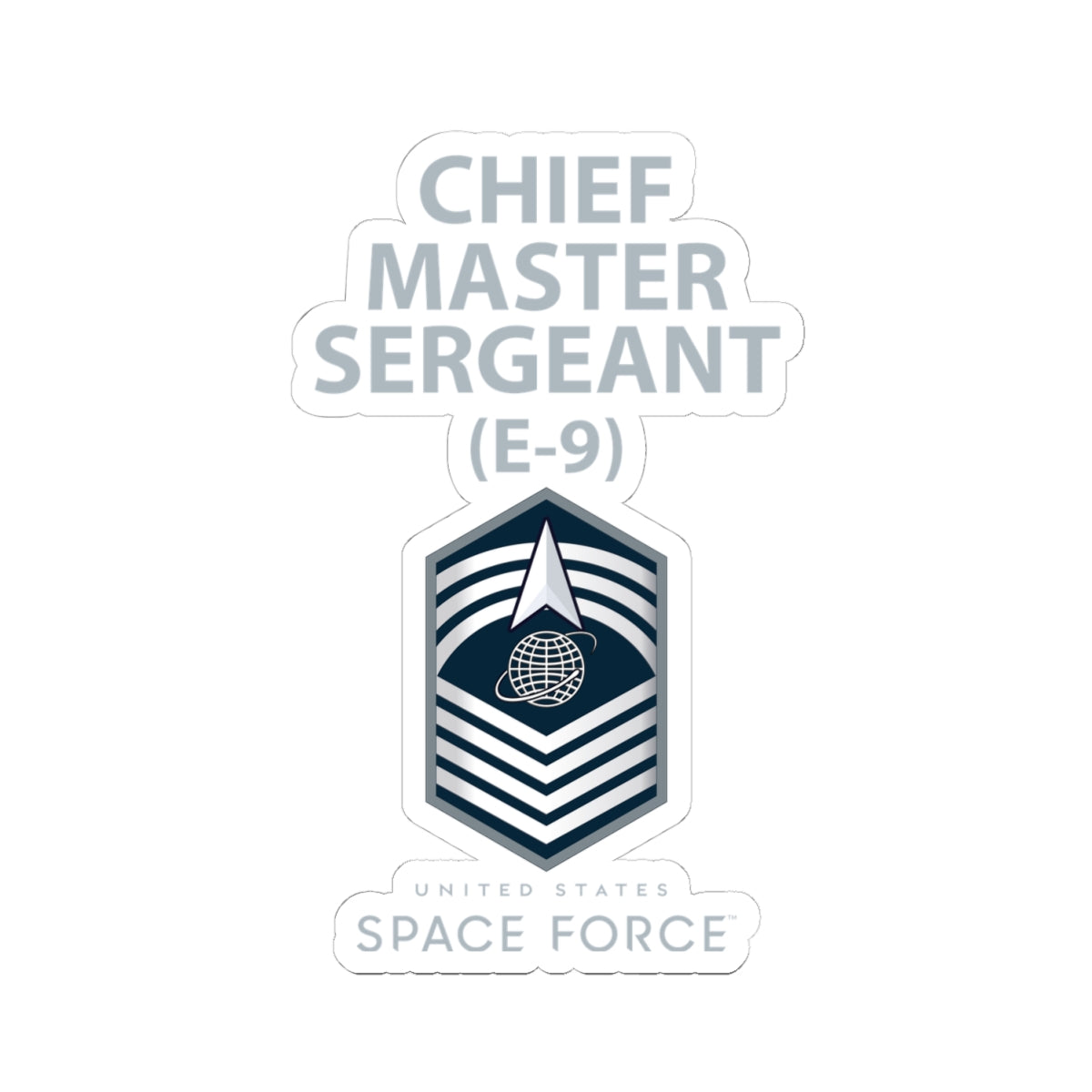 Kiss-Cut Sticker - USSF - E9 Chief Master Sergeant - US Space Force