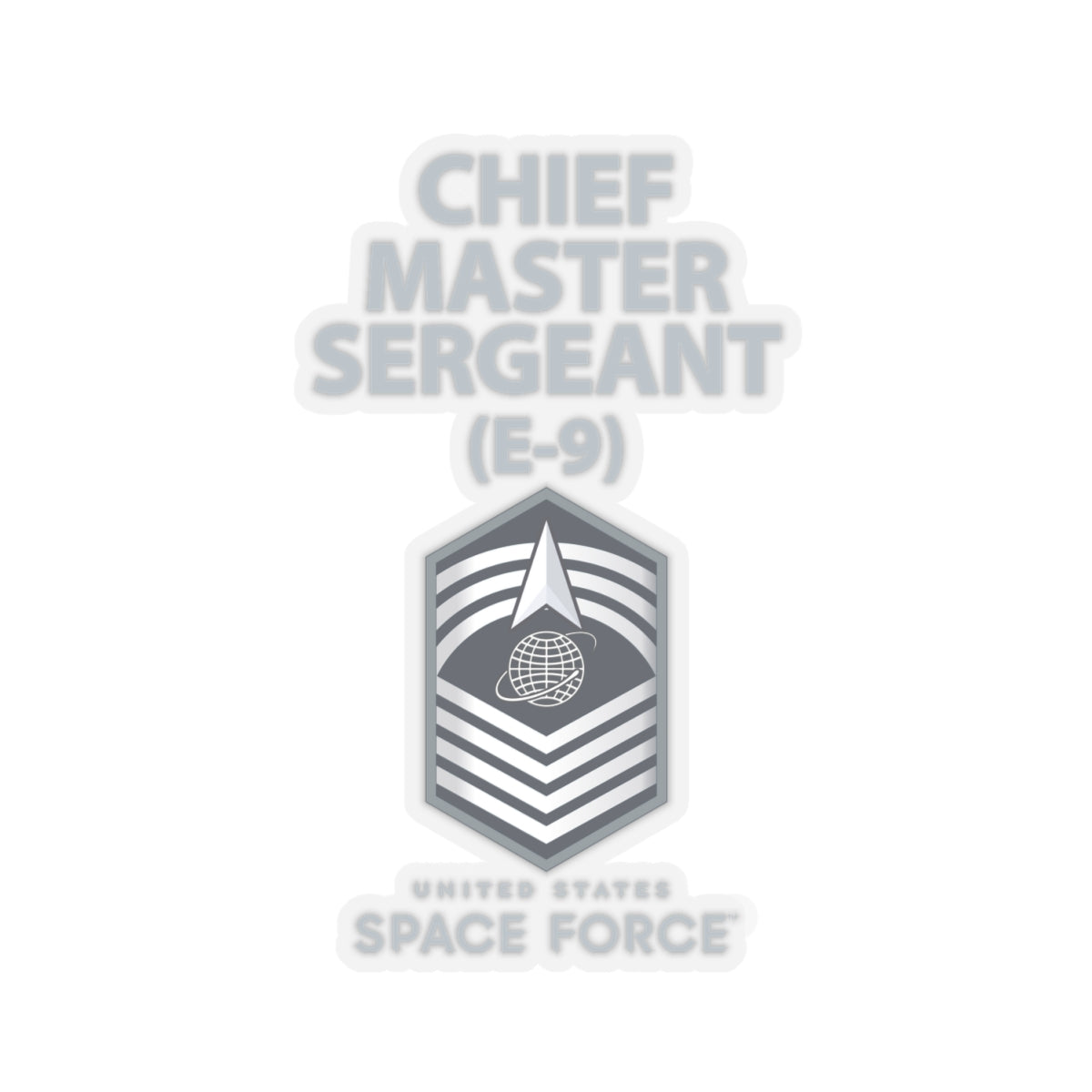 Kiss-Cut Sticker - USSF - E9 Chief Master Sergeant - US Space Force