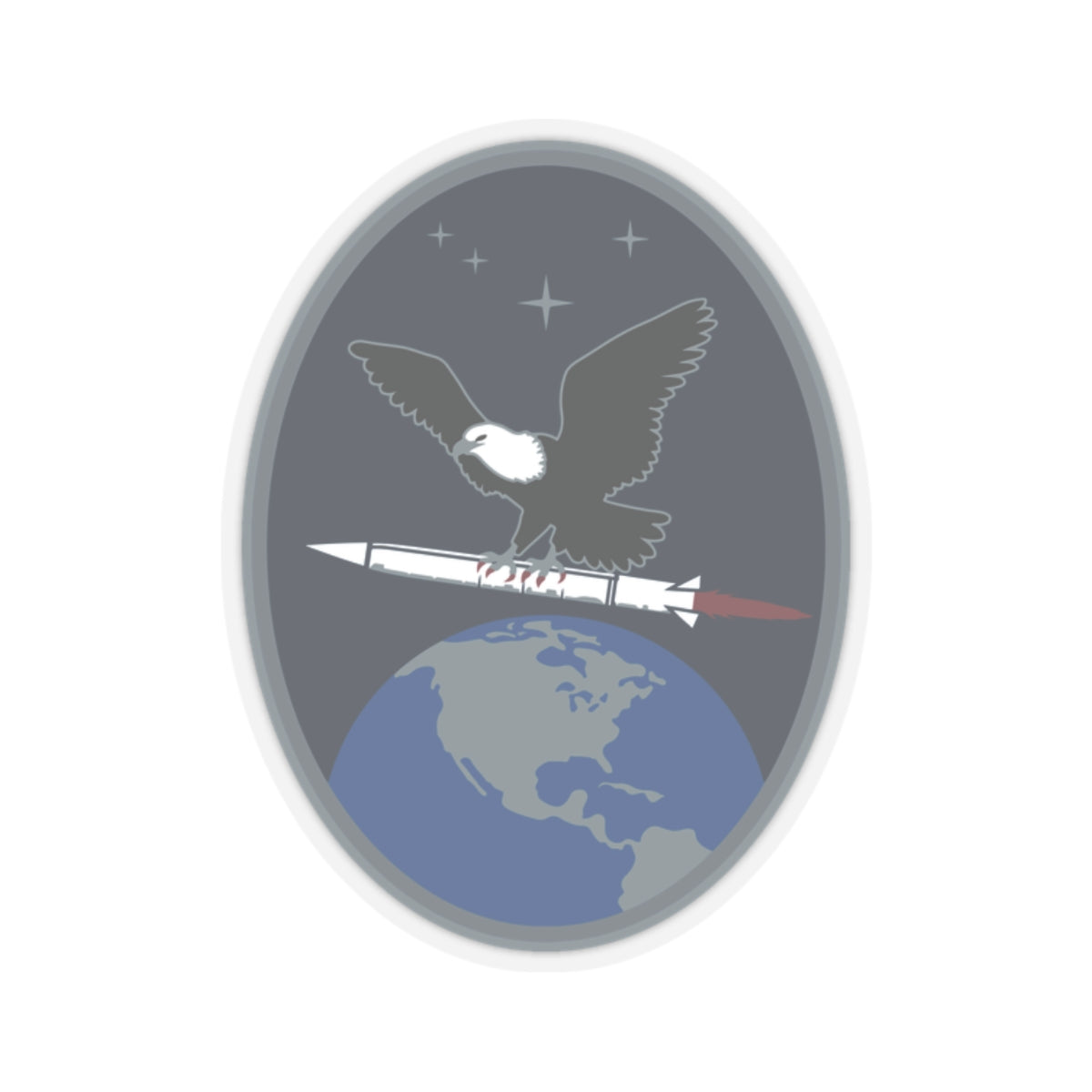 Kiss-Cut Sticker - USSF - 2nd Space Warning Squadron wo txt X 300