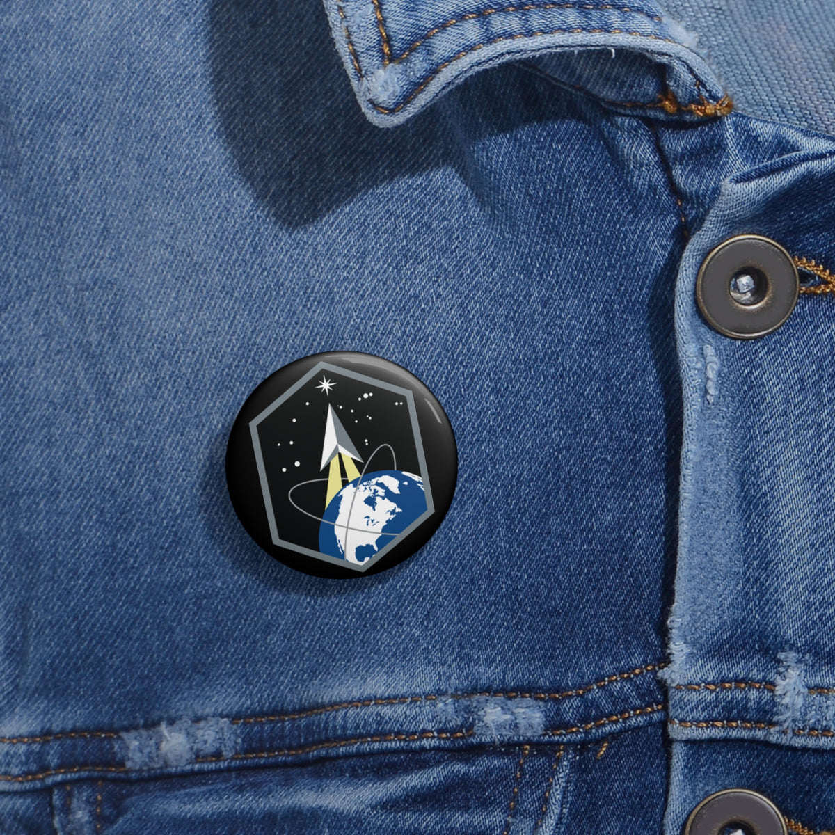 Custom Pin Button - USSF - Space Base Delta 2 wo txt