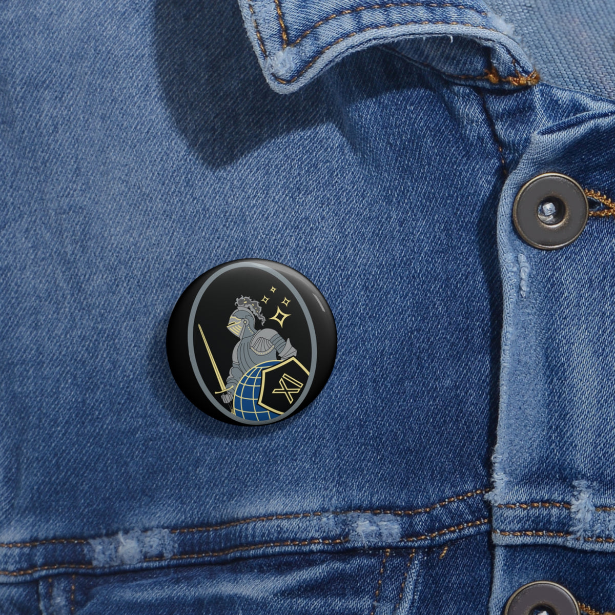Custom Pin Button - USSF - 11th Space Warning Squadron wo txt