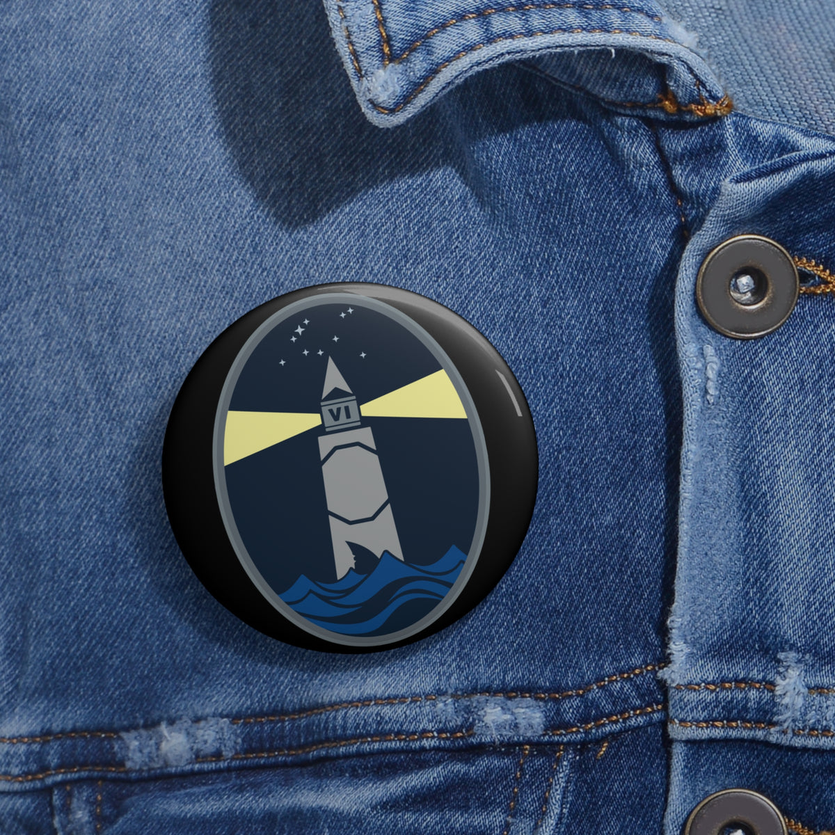 Custom Pin Button - USSF - 6th Space Warning Squadron wo txt