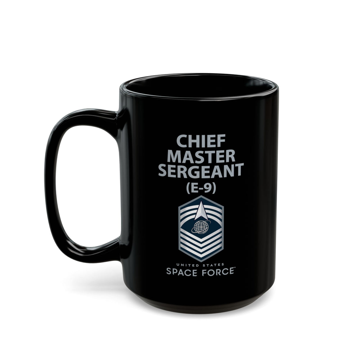 Black Mug (11oz, 15oz) - USSF - E9 Chief Master Sergeant - US Space Force