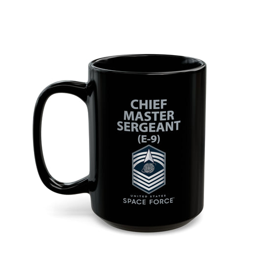 Black Mug (11oz, 15oz) - USSF - E9 Chief Master Sergeant - US Space Force