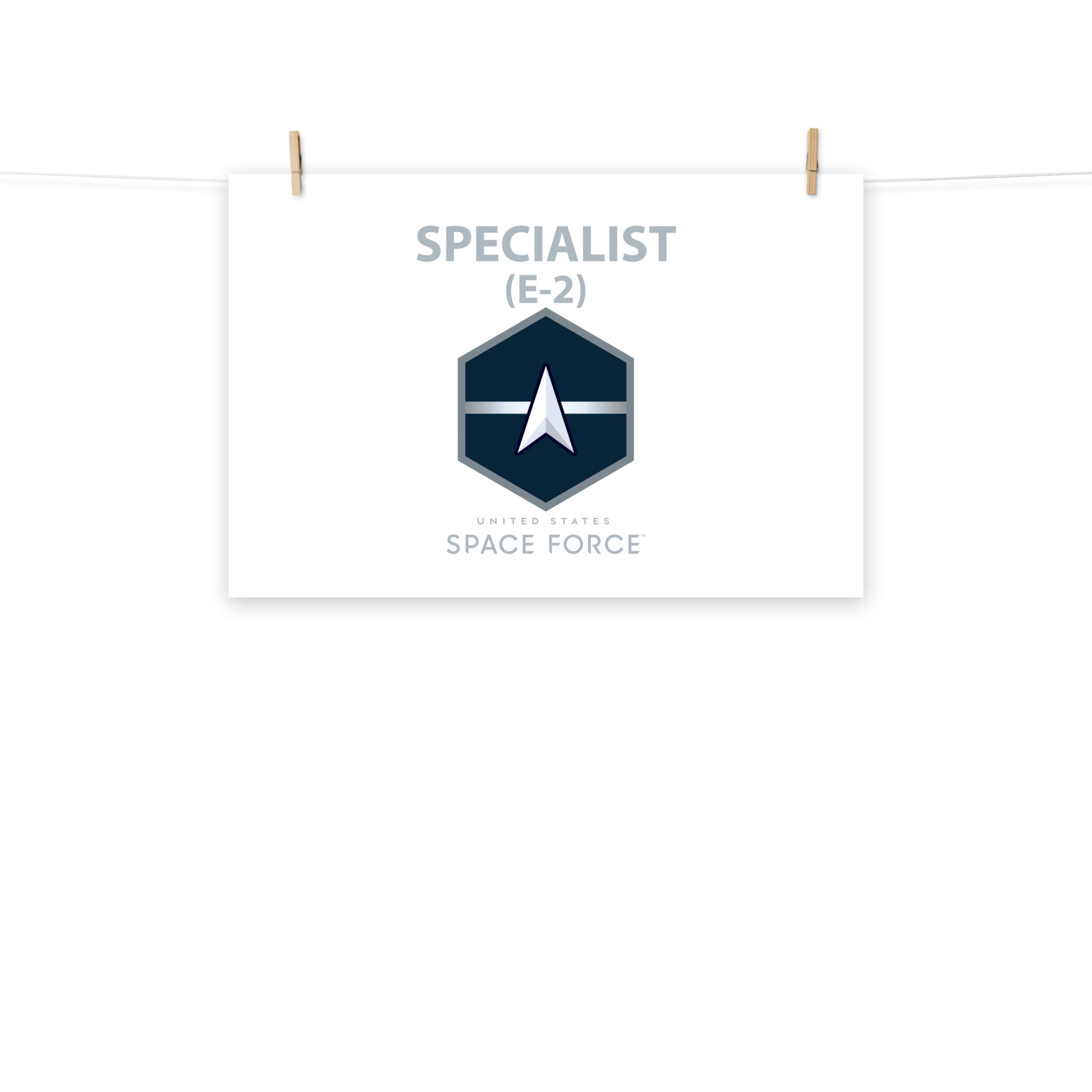 USSF E2 Specialist Poster | Official Space Force Rank Wall Art – Space ...