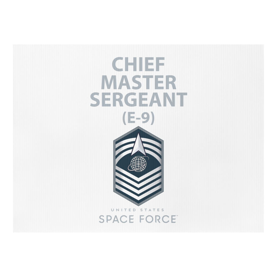 USSF Chief Master Sergeant Yard Sign | Space Force E9 – Space Force ...