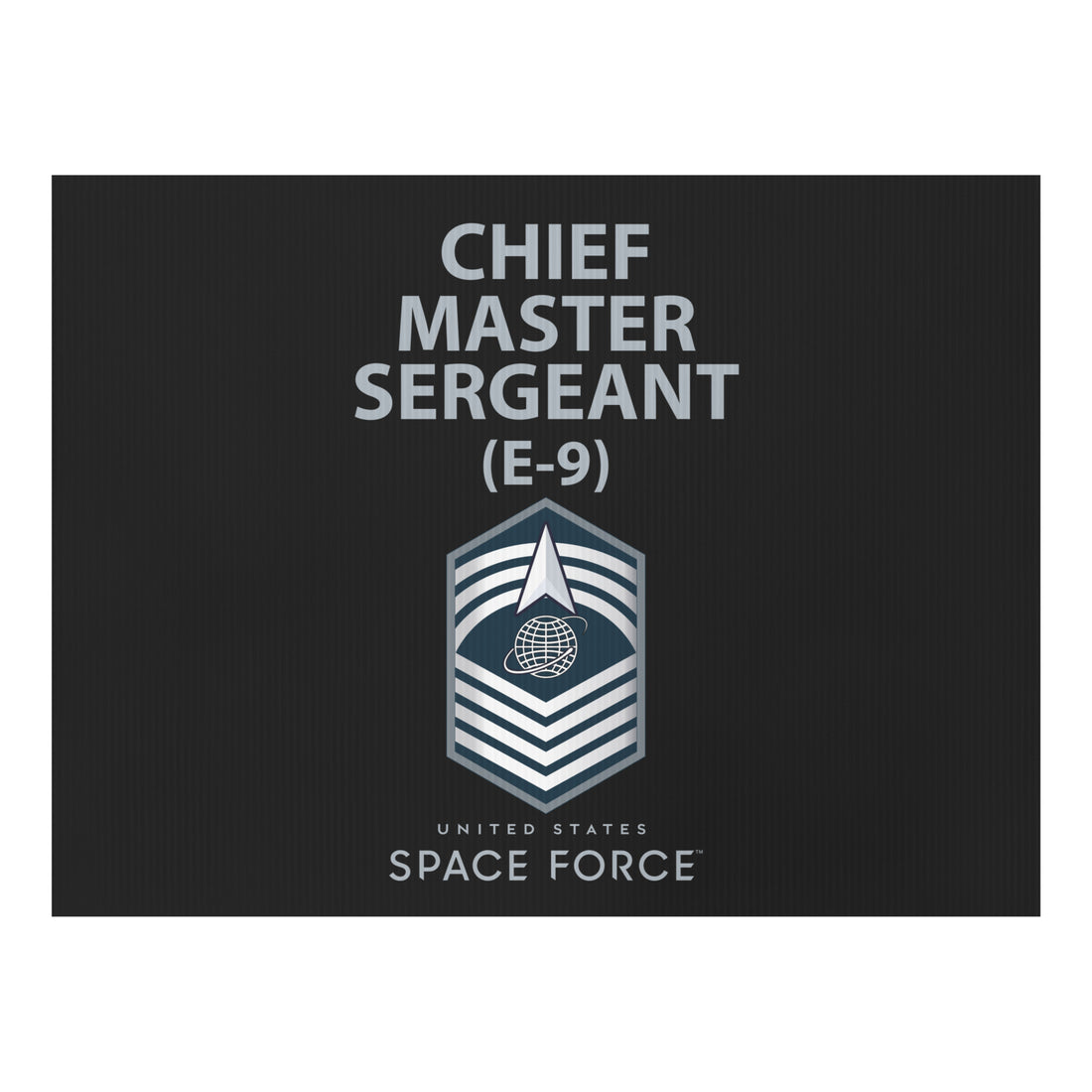 USSF Chief Master Sergeant Yard Sign | Space Force E9 – Space Force ...
