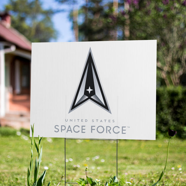 Space Force Yard Sign | Premium 18x24 USSF Logo Outdoor Sign & Stake ...