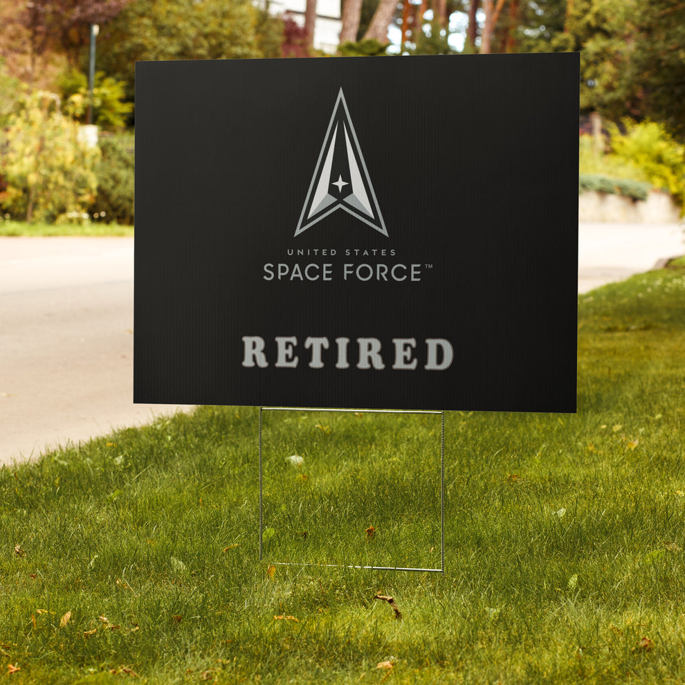 USSF Space Force Retired Yard Sign | Premium Military Display Sign ...