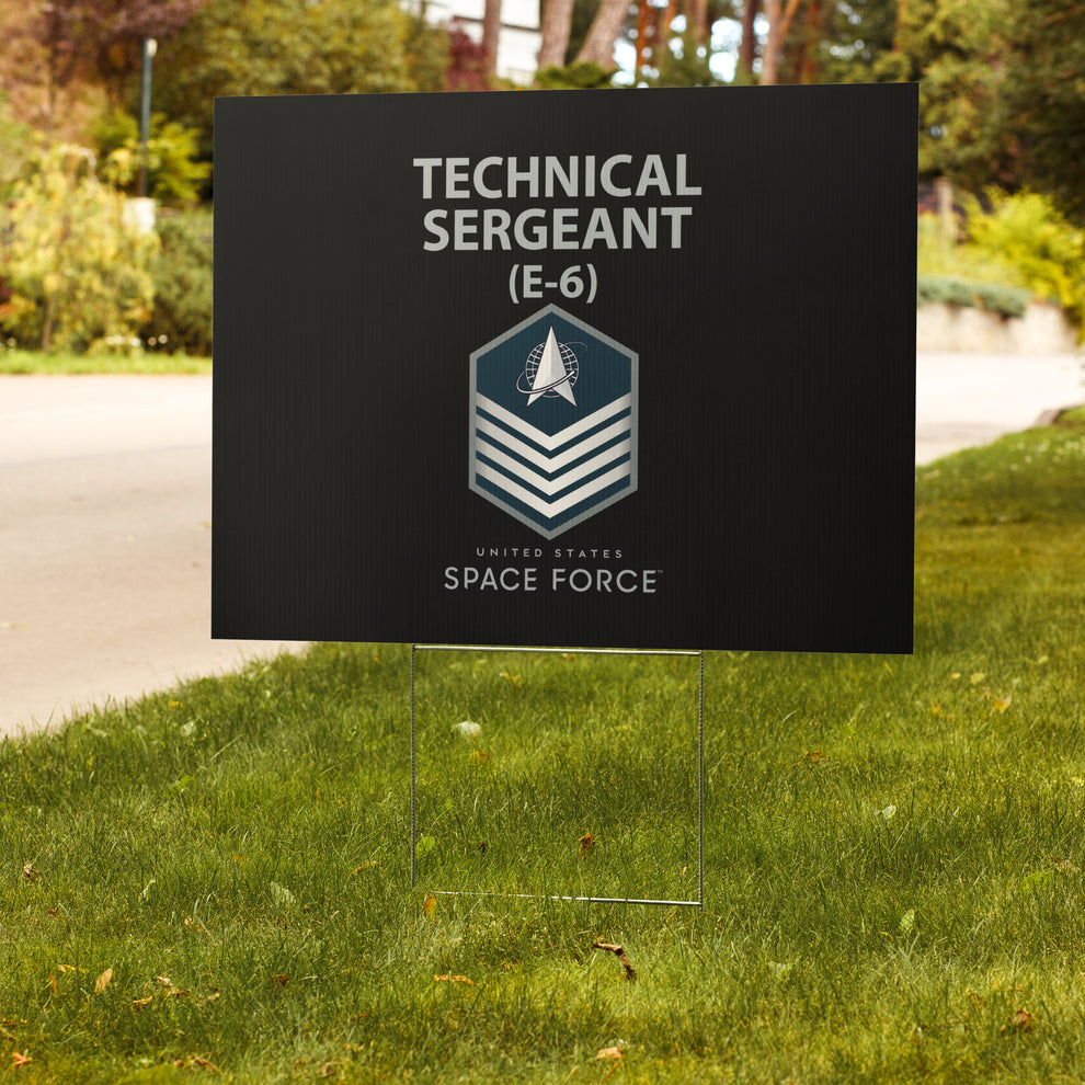 E6 Technical Sergeant Space Force Yard Sign | USSF Heritage Display ...